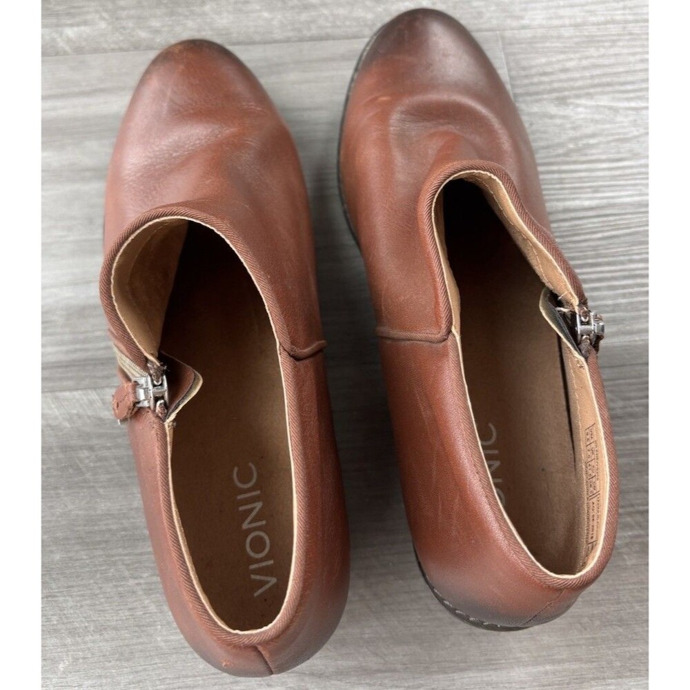 Vionic Chestnut Leather Ankle Booties - image 7